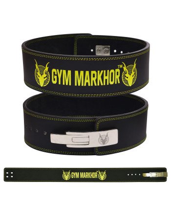 4 Inch 10MM Lifting Lever Belt Lamination Leather Black
